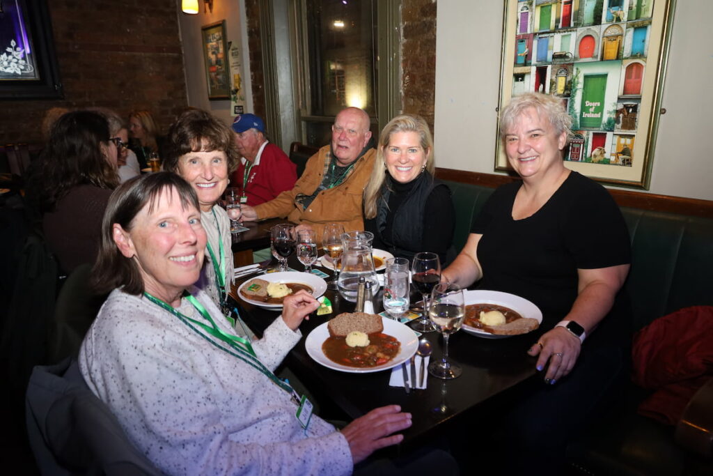 Family enjoying a festive meal together at T.P. Smith's Dublin