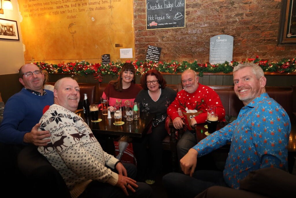 Friends celebrating the festive season at T.P. Smith's Dublin